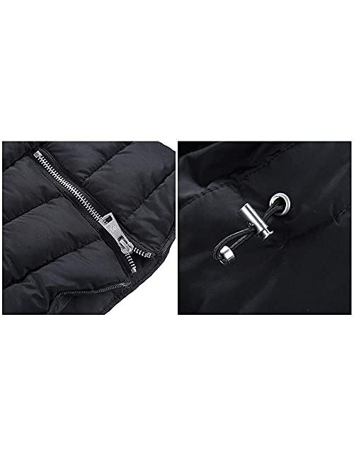 Bellivera Women's Quilted Lightweight Padding Jacket, Puffer Coat Cotton Filling Water Resistant