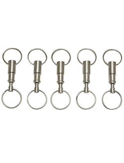 eBoot Detachable Pull Apart Key Rings Keychains (5 Pack)