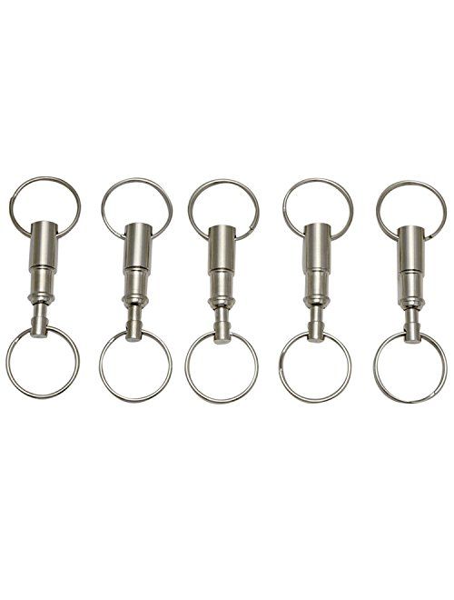 eBoot Detachable Pull Apart Key Rings Keychains (5 Pack)
