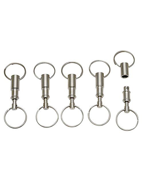 eBoot Detachable Pull Apart Key Rings Keychains (5 Pack)