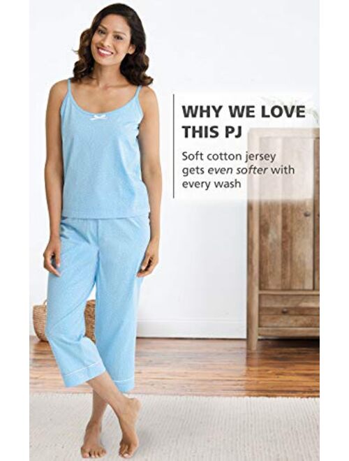 PajamaGram Womens PJs Cotton Capris - Womens Pajamas Set