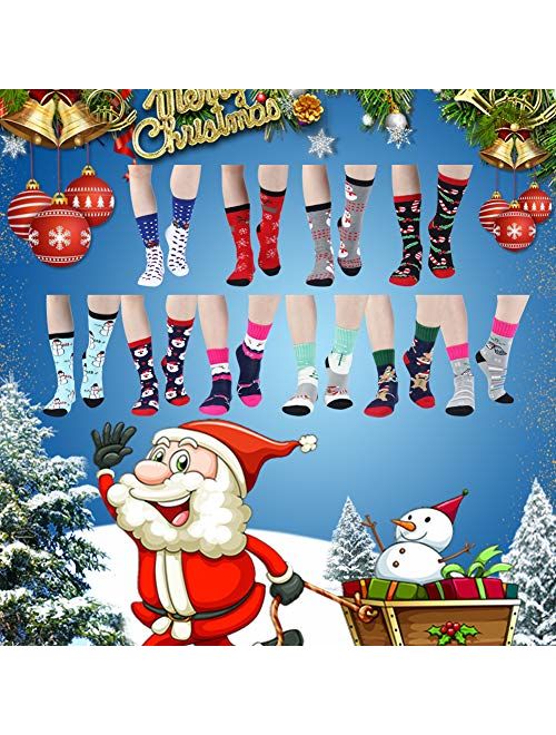 Novelty Crazy Crew Socks, Gmark Unisex Fitness Cartoon Cotton Soft Warm Winter Cozy Socks S/M/L