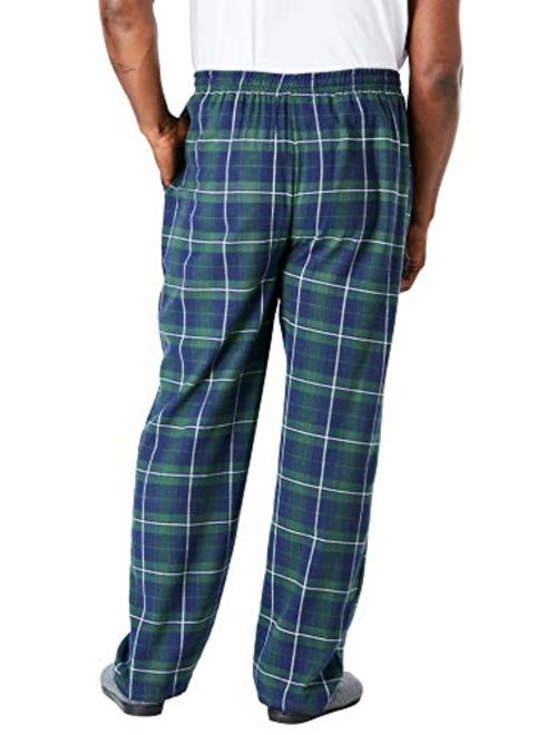 KingSize Men's Big and Tall Flannel Plaid Pajama Pants