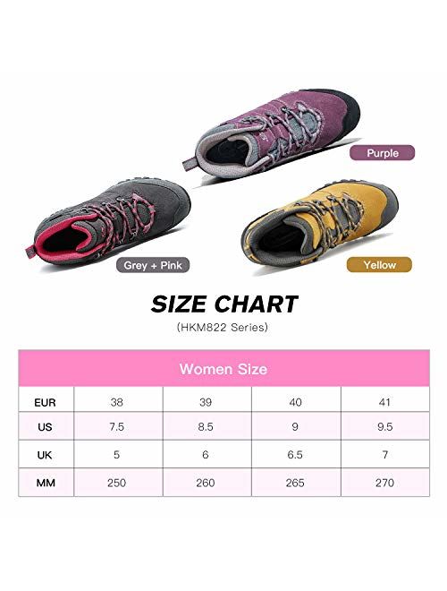 Clorts Women's Hiking Boots Waterproof Suede Leather Lightweight Hiking Shoes Outdoor Backpacking Trekking Trail
