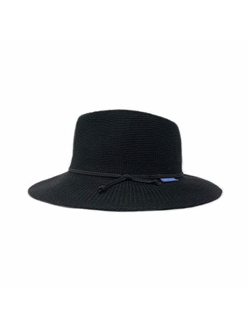 Wallaroo Hat Company Womens Victoria Fedora Sun Hat UPF 50+, Adjustable, Packable, Modern Style, Designed in Australia