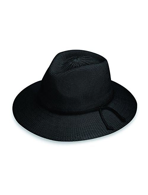 Wallaroo Hat Company Womens Victoria Fedora Sun Hat UPF 50+, Adjustable, Packable, Modern Style, Designed in Australia