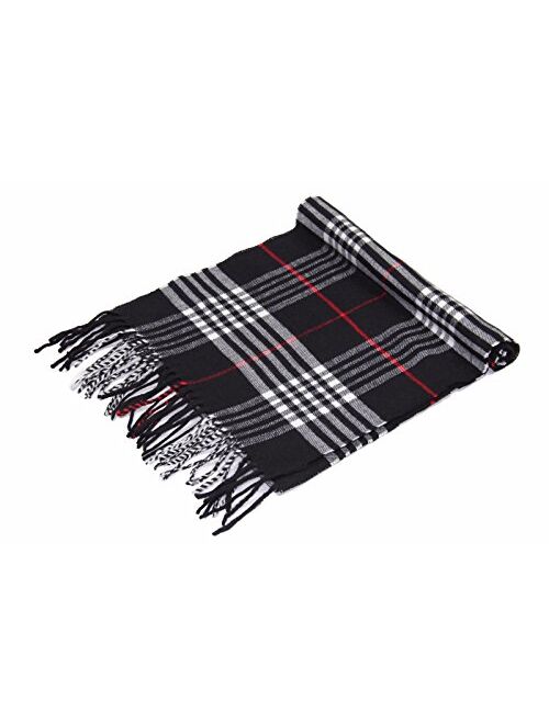 Classic Luxurious Soft Cashmere Feel Unisex Winter Scarf in Checks and Plaid