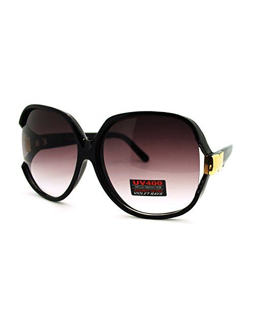 Womens Extra Oversized Round Designer Fashion Exposed Lens Butterfly Sunglasses