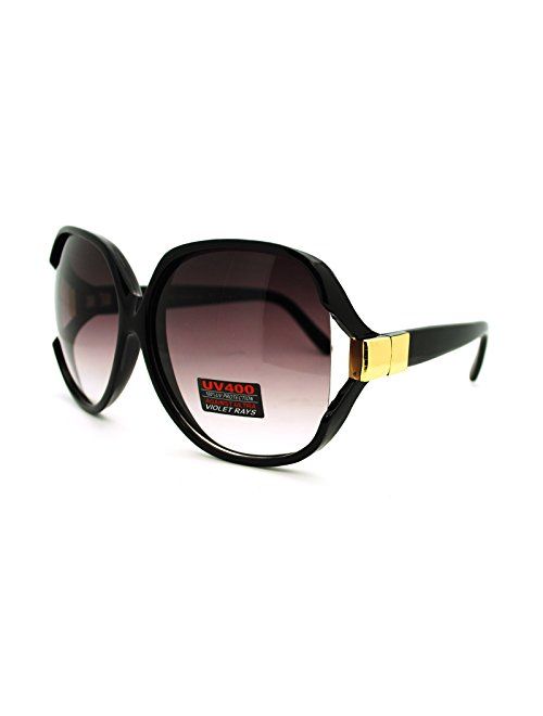 Womens Extra Oversized Round Designer Fashion Exposed Lens Butterfly Sunglasses