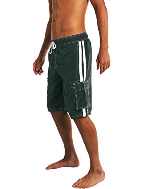 NORTY Mens Big Extended Size Swim Trunks - Mens Plus King Size Swimsuit Thru 5X