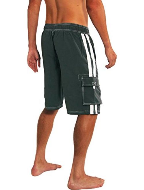 NORTY Mens Big Extended Size Swim Trunks - Mens Plus King Size Swimsuit Thru 5X