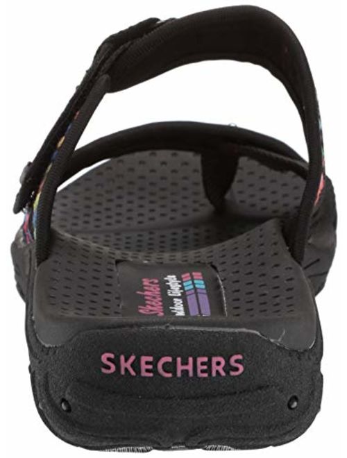 Skechers Women's Reggae-Mad Swag-Toe Thong Woven Sandal