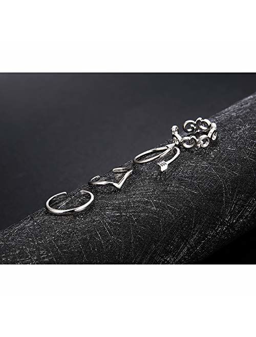 FIBO STEEL 3-18 Pcs Open Toe Rings for Women Arrow Tail Band Toe Ring Adjustable