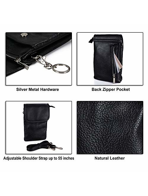 befen Cell Phone Crossbody Wallet Purse, Women Small Leather Crossbody Bag