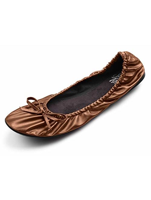 Silky Toes Foldable Travel Portable Flat Comfort Shoes with Pouch