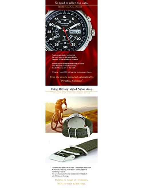 Lad Weather Radio Controlled Watch Solar Powered Perpetual Day Date Calendar Multi Timezone Military Business Travel