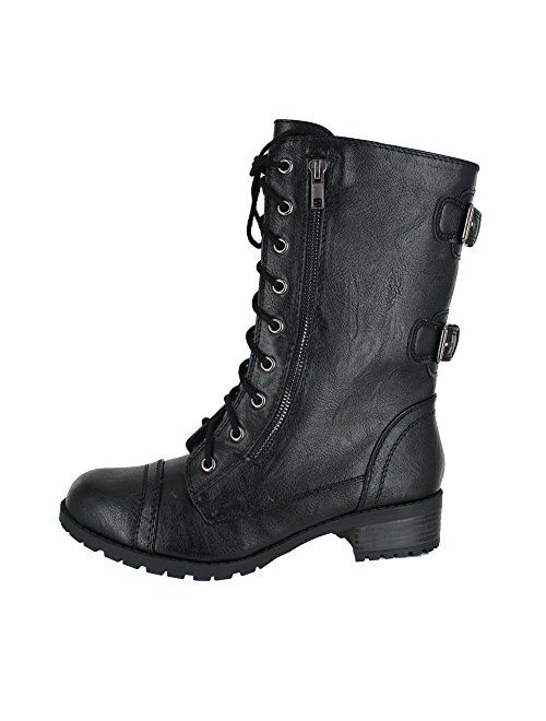SODA Dome Mid Calf Height Women's Military/Combat Boots