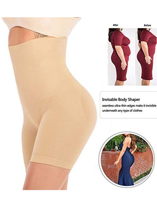 Lelinta Tummy Control Body Shaper Seamless Thigh Slimming Boyshort Breathable Slip Shapewear for Women
