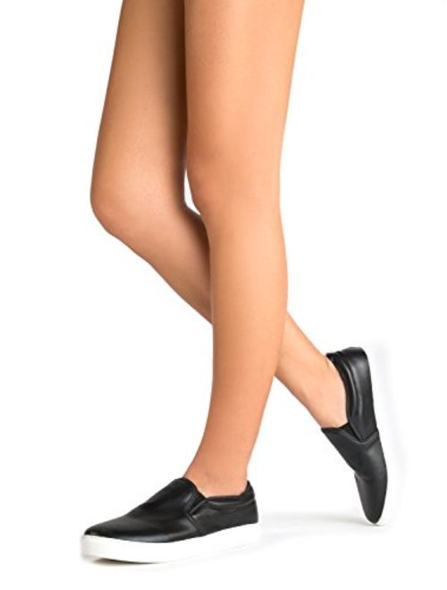 J. Adams Round Toe Slip On Sneaker - Adorable Cushioned Glitter Shoe - Easy Everyday Fashion - Glimmer