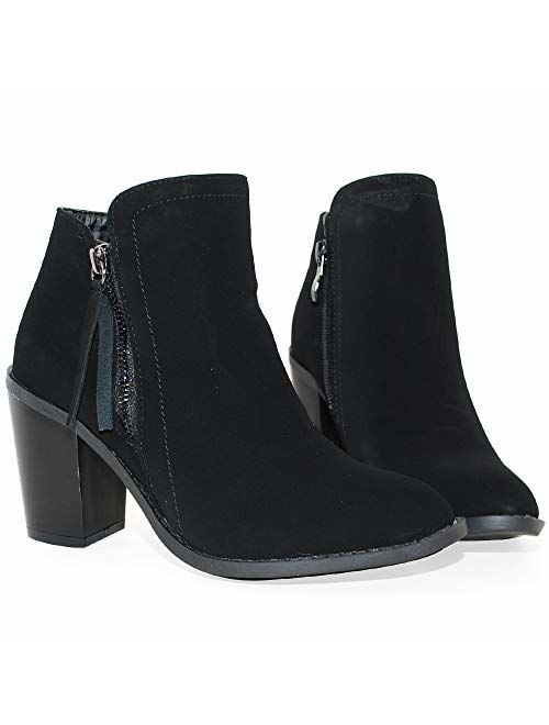 TRENDSUP Collection Women's Fashion Suede Booties