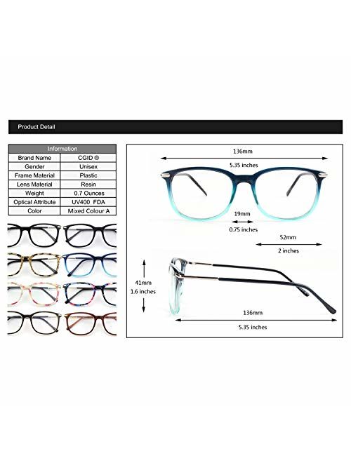 Happy Store CN79 High Fashion Metal Temple Horn Rimmed Clear Lens Eye Glasses