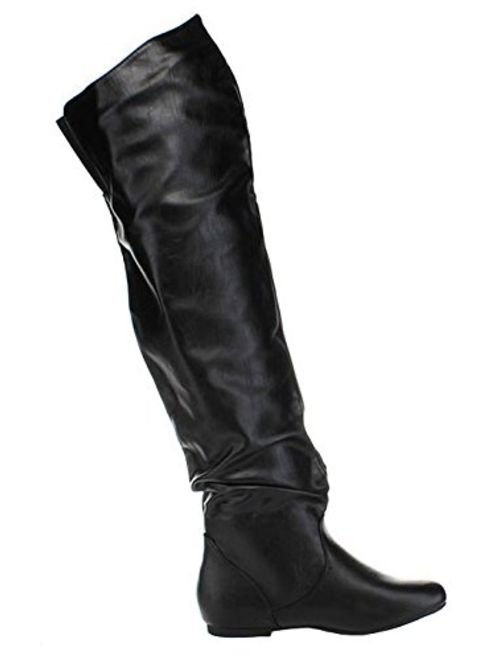 Nature Breeze Women's Stretchy Thigh High Boot