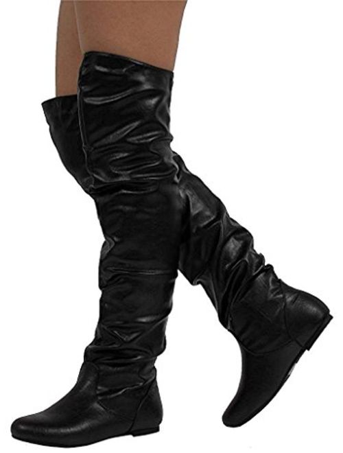 Nature Breeze Women's Stretchy Thigh High Boot