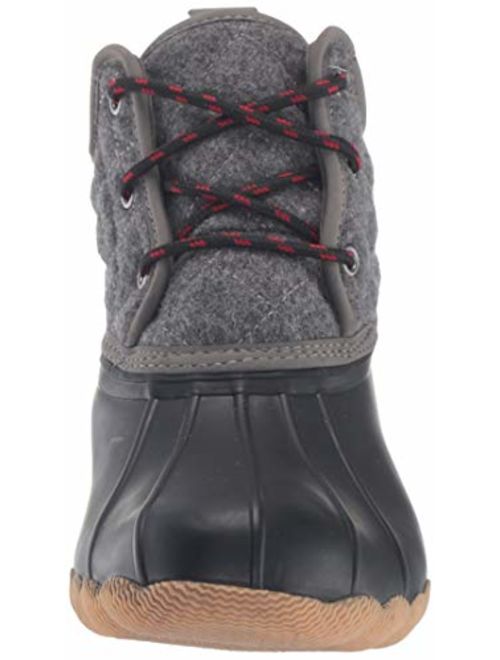 Skechers Women's Pond-Lil Puddles-Mid Quilted Lace Up Duck Boot with Waterproof Outsole Rain
