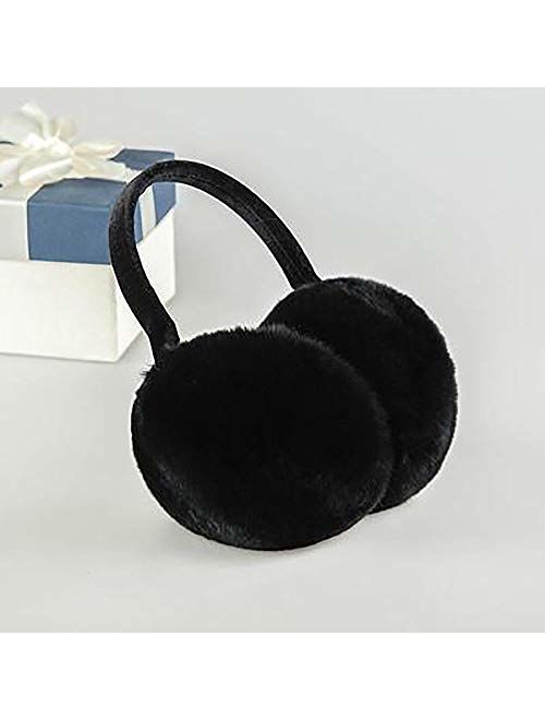 Pusheng Womens/Girls Cute Warm Faux Furry Earmuffs Winter Outdoor Adjustable EarMuffs for Christmas,New Year's Day