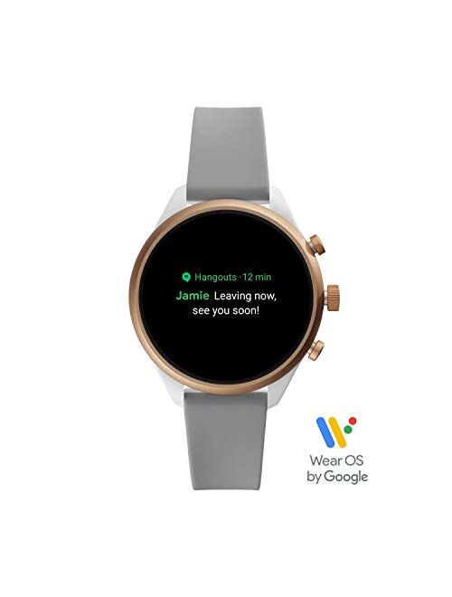 Fossil Women's Sport Metal and Silicone Touchscreen Smartwatch with Heart Rate, GPS, NFC, and Smartphone Notifications