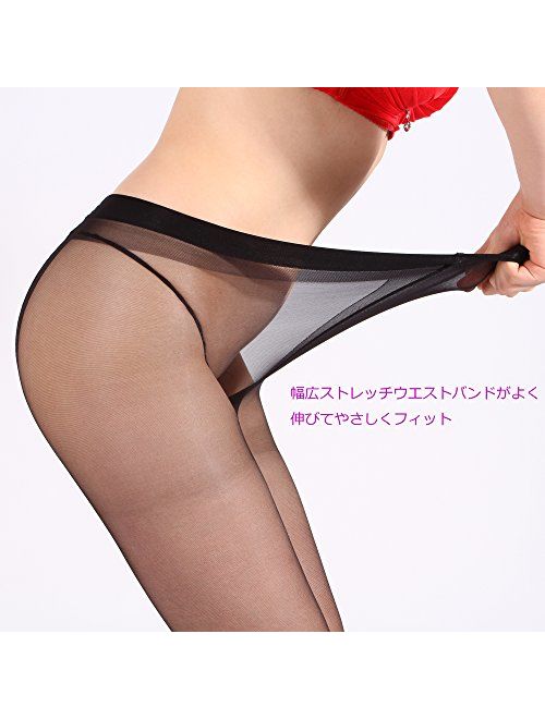 Pantyhose for Women Sheer Stockings 3 Packs Full Length Reinforced T Crotch 15 Denier