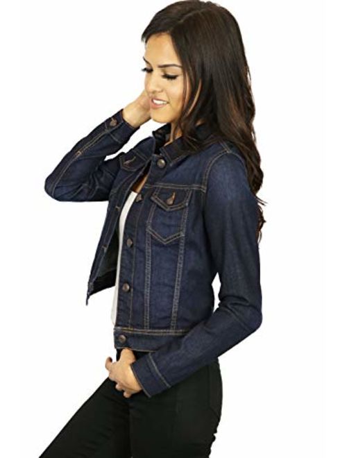 StyLeUp Women's Classic Casual Vintage Denim Jean Jacket/Vest Regular & Plus Size