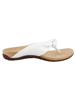 Womens Rest Pippa Toepost Sandals Ladies Leather Knot Flip Flops with Concealed Orthotic Support