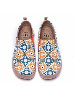 UIN Women's Lightweight Sneakers Casual Loafers Travel Painted Walking Slip On Comfortable Canvas Fashion Spainish Style