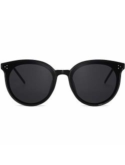 Classic Retro Round Oversized Sunglasses for Women with Rivets DOLPHIN SJ2068