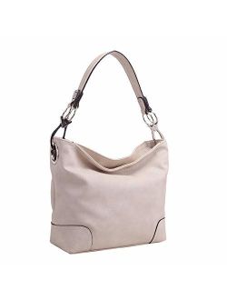 Mia K Collection Hobo Bag for Women - PU Leather Handbag - Womens Shoulder Bag Top Handle Fashion Pocketbook Purse