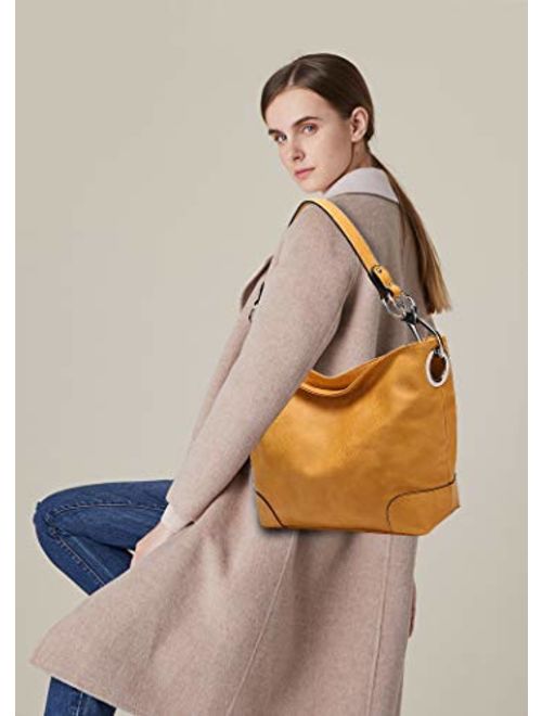MKF Collection Mia K Collection Hobo Bag for Women - PU Leather Handbag - Womens Shoulder Bag Top Handle Fashion Pocketbook Purse