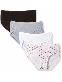 Ultimate Women's 4-Pack Cotton Stretch Cool Comfort Hipster Panties