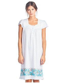 Casual Nights Women's Cap Sleeves Floral Lace Nightgown