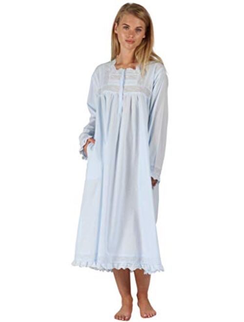 The 1 for U Henrietta 100% Cotton Victorian Nightgown with Pockets 7 Sizes