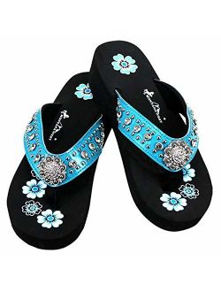 Women's Hand Beaded Flip Flop Sandals