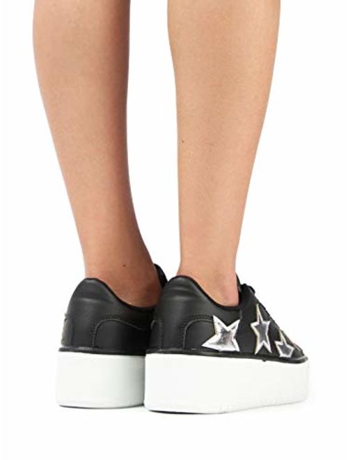 J. Adams Platform Lace Up Sneaker - Casual Chunky Walking Shoe - Easy Everyday Fashion Slip On - Hero