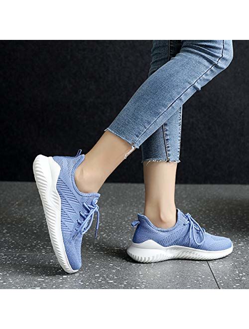 JARLIF Women's Memory Foam Slip On Walking Tennis Shoes Lightweight Gym Jogging Sports Athletic Running Sneakers US5.5-10