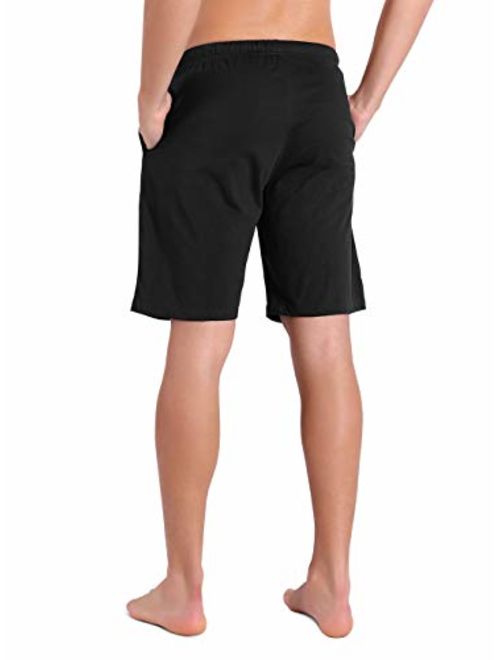 DAVID ARCHY Men's Soft Comfy Cotton Knit Sleep Shorts Lounge Wear Pants in 1 or 2 Pack