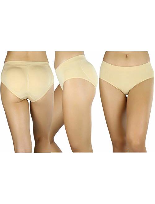 ToBeInStyle Womens Pack of 6 Enhancing Butt Boosting Padded Panty Briefs