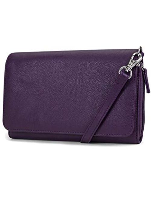 Mundi RFID Crossbody Bag For Women Anti Theft Travel Purse Handbag Wallet Vegan Leather