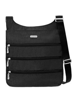 Triple Big Zipper Travel Crossbody Bag