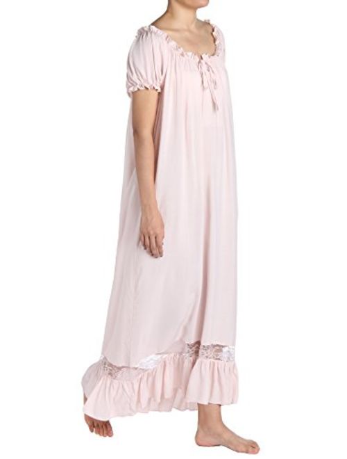 Latuza Women's Sleepwear Off The Shoulder Victorian Nightgown