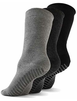 Gripjoy Grip Socks Non Slip Socks for Women Men - Non Skid Hospital Socks 3 pk
