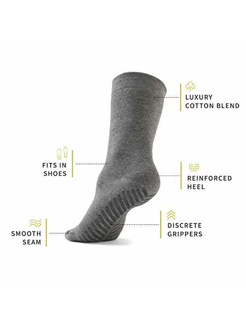 Gripjoy Grip Socks Non Slip Socks for Women Men - Non Skid Hospital Socks 3 pk